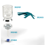 90mm Glass Microanalysis Holder, Glass frit support, 1000 ml,  KG 90