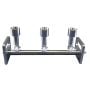 Stainless Steel Vacuum Sterility Test Manifold, 3-Position, Standard Cup, 3-Way Valve, KM3