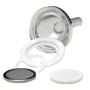 47mm Glass Microanalysis Holder, All-PTFE  seals, Stainless steel support, 300 ml, KGS 47 TF
