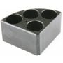 Black quarter reaction block, 4 holes 16ml reaction vessel 28mm dia x 43mm depth