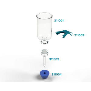 13mm Glass Microanalysis Holder & 100ml Funnel, KG 13 A