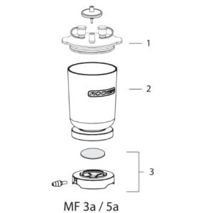 MF5a Series Magnetic Filter Funnel with Lid Kit (short stem