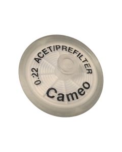 Cellulose Acetate Syringe Filters, with Prefilter, Cameo, 0.22 Micron, 30mm, 50/Pk (Discontinued)