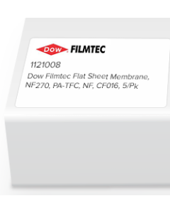 Dow Filmtec Flat Sheet Membrane, NF270, PA-TFC, NF, CF016, 5/Pk