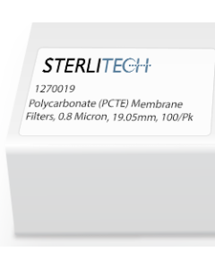 Polycarbonate (PCTE) Membrane Filters, 0.8 Micron, 19.05mm, 100/Pk