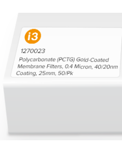 Polycarbonate (PCTG) Gold-Coated Membrane Filters, 0.4 Micron, 40/20nm Coating, 25mm, 50/Pk