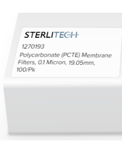 Polycarbonate (PCTE) Membrane Filters, 0.1 Micron, 19.05mm, 100/Pk