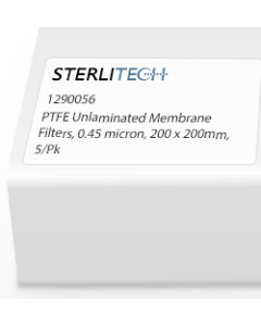 PTFE Unlaminated Membrane Filters, 0.45 micron, 200 x 200mm, 5/Pk