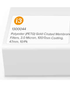 Polyester (PETG) Gold-Coated Membrane Filters, 3.0 Micron, 100/0nm Coating, 47mm, 10/Pk