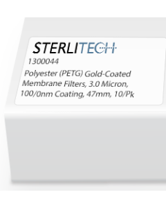 Polyester (PETG) Gold-Coated Membrane Filters, 3.0 Micron, 100/0nm Coating, 47mm, 10/Pk