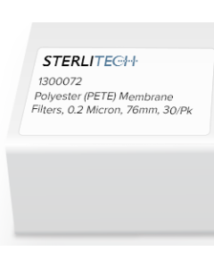 Polyester (PETE) Membrane Filters, 0.2 Micron, 76mm, 30/Pk