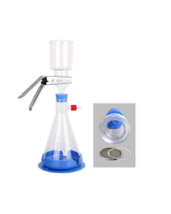 VF7, Glass Filtration Set, includes 300mL/47mm Glass Filter Holder, No. 8 Stopper, 1L Receiver Flask, and Silicone Fixing Sucker