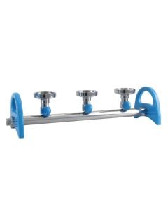 MultiVac 300-MB, 3-Branch Stainless Steel Manifold w/ Rocker SF funnel adaptor