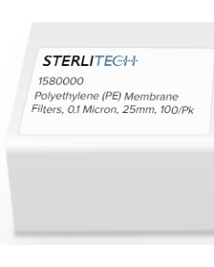 Polyethylene (PE) Membrane Filters, 0.1 Micron, 25mm, 100/Pk