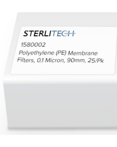 Polyethylene (PE) Membrane Filters, 0.1 Micron, 90mm, 25/Pk