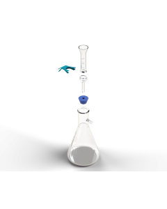 VF5, Glass Filtration Set, includes 15mL/25mm Glass Filter Holder, No. 5 Stopper, 125ml Receiver Flask