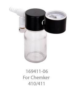 Glass Moisture Trap/ Vacuum Regulator for Chemker Series Pumps (Gauge Facing Upward)