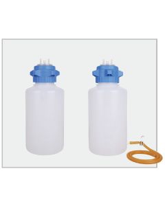 Heavy Duty PP Vacuum Bottle, 4L with drain, tubing, and clamp, autoclavable