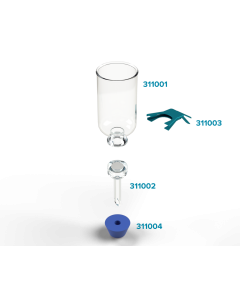 13mm Glass Microanalysis Holder, 100 ml, KG 13 A (For use with 25mm membranes)