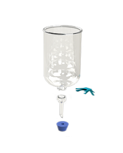 13mm Glass Microanalysis Holder, 1000 ml, KG 13 C (For use with 25mm membranes)