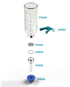 25mm Glass Microanalysis Holder, 150 ml, KGS 25 A