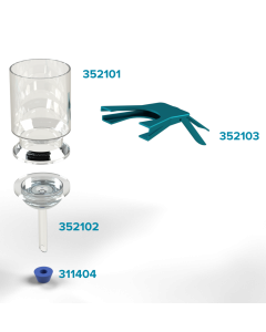 90mm Glass Microanalysis Holder, Glass frit support, 1000 ml, KG 90