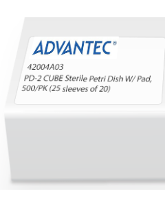 PD-2 CUBE Sterile Petri Dish W/ Pad, 500/PK (25 sleeves of 20)