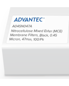 Nitrocellulose Mixed Ester (MCE) Membrane Filters, Black, 0.45 Micron, 47mm, 100/Pk