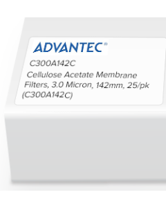Cellulose Acetate Membrane Filters, 3.0 Micron, 142mm, 25/pk