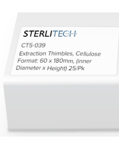 Extraction Thimbles, Cellulose Format: 60 x 180mm, (inner Diameter x Height) 25/Pk