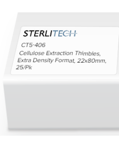 Cellulose Extraction Thimbles, Extra Density Format, 22x80mm, 25/Pk