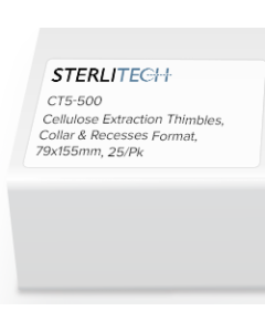 Cellulose Extraction Thimbles, Collar & Recesses Format, 79x155mm, 25/Pk