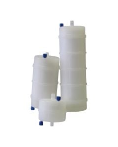 Polypropylene Media Capsule Filter, 0.45 Micron Nominal, 1/4" MNPT Inlet&Outlet, EFA: 5.9sqft, OAL: 11.5in