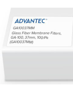 Glass Fiber Membrane Filters, GA-100, 37mm, 100/Pk
