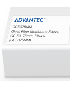 Glass Fiber Membrane Filters, GC-50, 75mm, 100/Pk