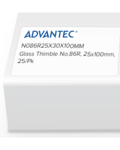 Glass Thimbles, Advantec, No.86R, 30 X 100mm OD, 25/Pk
