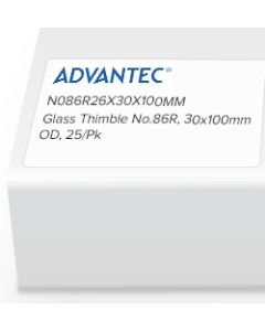 Glass Thimble No.86R, 30 x 100mm OD, 25/Pk