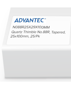 Quartz Thimbles, Advantec, No.88R, Tapered, 29 X 100mm OD, 25/Pk