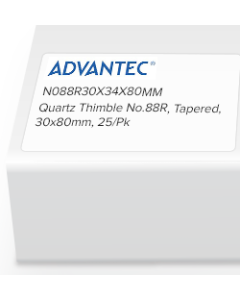 Quartz Thimbles, Advantec, No.88R, Tapered, 34 X 80mm OD, 25/Pk