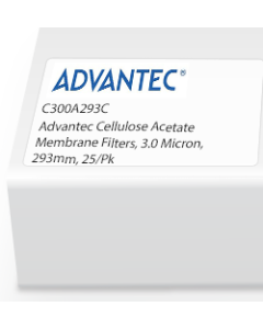 Advantec Cellulose Acetate Membrane Filters, 3.0 Micron, 293mm, 25/Pk