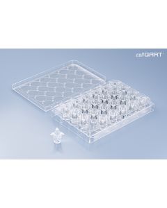 CellQART 24-Well Cell Culture Insert Pre-loaded in Well Plate, PET, 0.4um, Clear, 4 Well Plates/pk