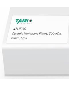 TAMI Ceramic Membrane, 300 KD, 47mm, 5/Pk