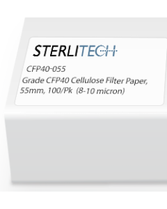 Grade CFP40 Cellulose Filter Paper, 55mm, 100/Pk (8-10 micron)