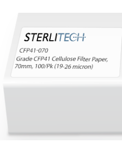 Grade CFP41 Cellulose Filter Paper, 70mm, 100/Pk (19-26 micron)
