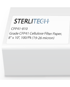 Grade CFP41 Cellulose Filter Paper, 8" x 10", 100/Pk (19-26 micron)