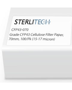 Grade CFP43 Cellulose Filter Paper, 70mm, 100/Pk (15-17 micron)