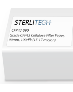 Grade CFP43 Cellulose Filter Paper, 90mm, 100/Pk (15-17 micron)