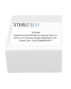 Polyethersulfone Membrane Capsule Filter, 0.1 Micron, 1.5" Sanitary Flange Inlet&Outlet, EFA: 5.9sqft, OAL: 12.8in (CMMP9159YY)