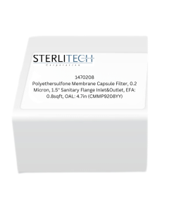 Polyethersulfone Membrane Capsule Filter, 0.2 Micron, 1.5" Sanitary Flange Inlet&Outlet, EFA: 0.8sqft, OAL: 4.7in (CMMP9208YY)