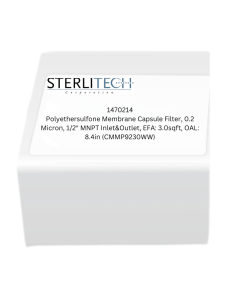 Polyethersulfone Membrane Capsule Filter, 0.2 Micron, 1/2" MNPT Inlet&Outlet, EFA: 3.0sqft, OAL: 8.4in (CMMP9230WW)